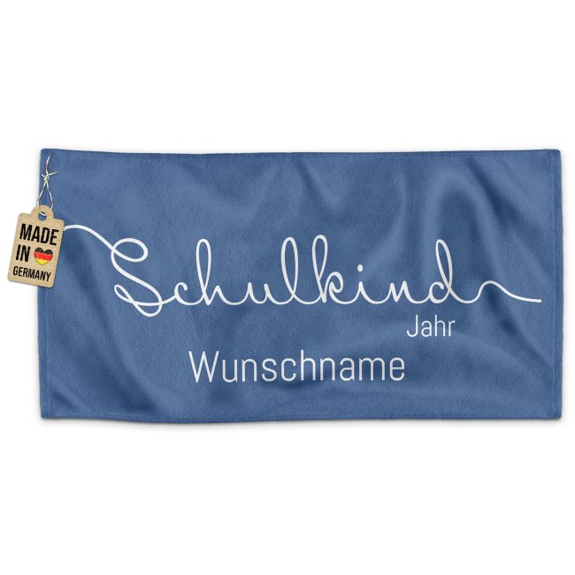 Kinder-Handtuch - Schulkind - mit Name - 140 x 70 cm