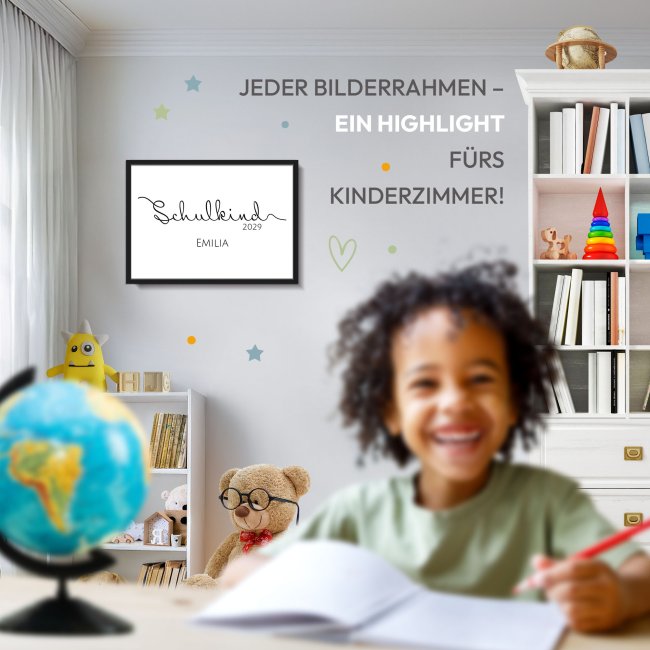 Personalisiertes Design-Poster - Schulkind - mit Wunschname &amp; Einschulungsjahr - Querformat