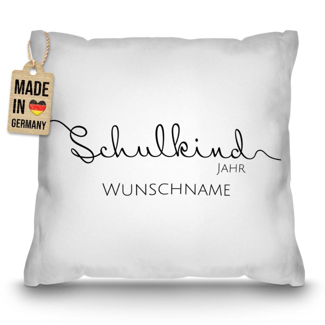 Kissen zur Einschulung - Schulkind - mit Name &amp; Jahr