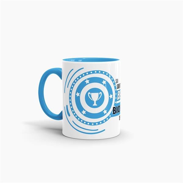 Berufe-Tasse - So sieht der beste Biologe aus - Hellblau