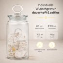 Vorratsdose aus Glas zur Geburt - So klein und so viel...