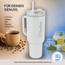 Personalisierter Edelstahl-Thermobecher mit Strohhalm -...