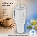 Personalisierter Edelstahl-Thermobecher mit Strohhalm -...