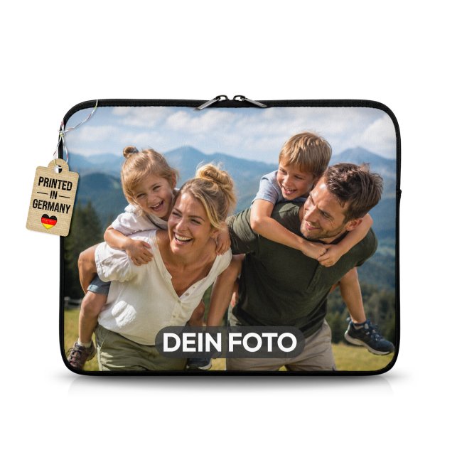 Laptoptasche mit Foto &amp; Text selbst gestalten - in 3 verschiedenen Gr&ouml;&szlig;en