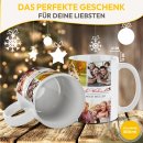 Personalisierte Tasse - Frohe Weihnachten mit Fotocollage...