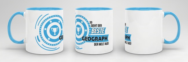 Berufe-Tasse - So sieht der beste Geograph aus - Hellblau