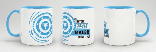 Berufe-Tasse - So sieht der beste Maler aus - Hellblau