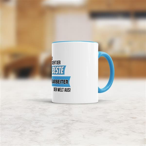 Berufe-Tasse - So sieht der beste Personalsachbearbeiter aus - Hellblau