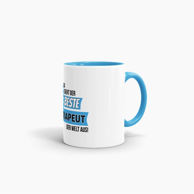 Berufe-Tasse - So sieht der beste Physiatherapeut aus - Hellblau