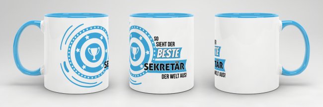 Berufe-Tasse - So sieht der beste Sekret&auml;r aus - Hellblau