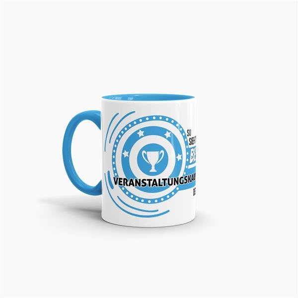 Berufe-Tasse - So sieht der beste Veranstaltungskaufmann aus - Hellblau