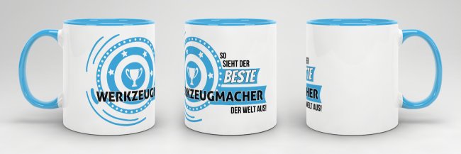 Berufe-Tasse - So sieht der beste Werkzeugmacher aus - Hellblau