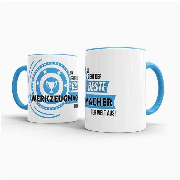 Berufe-Tasse - So sieht der beste Werkzeugmacher aus - Hellblau