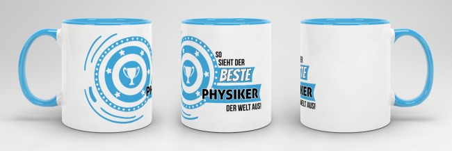 Berufe-Tasse - So sieht der beste Physiker aus - Hellblau