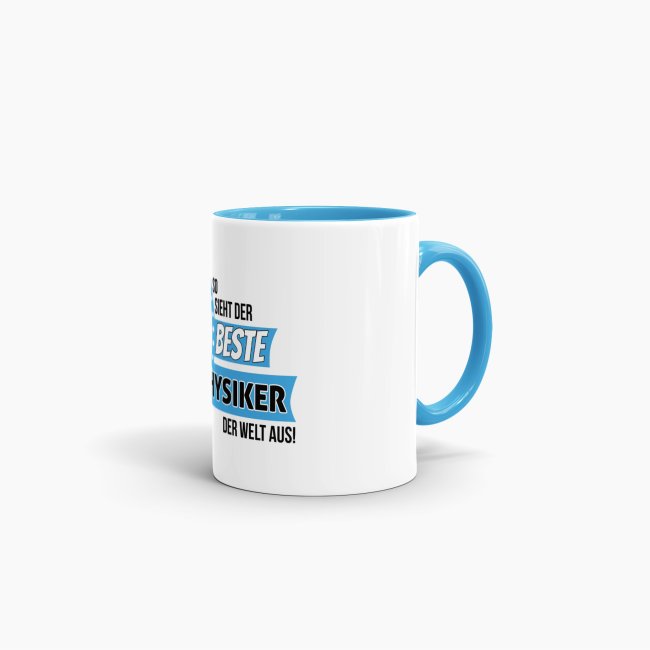 Berufe-Tasse - So sieht der beste Physiker aus - Hellblau