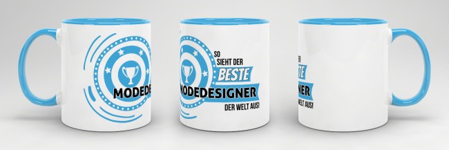 Berufe-Tasse - So sieht der beste Modedesigner aus - Hellblau