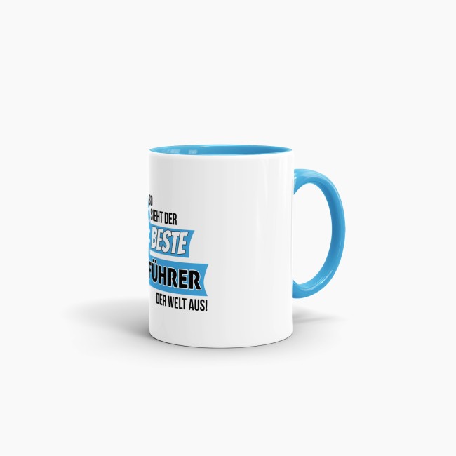 Berufe-Tasse - So sieht der beste Lockf&uuml;hrer aus - Hellblau
