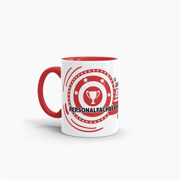 Berufe-Tasse - So sieht die beste Personalsachbearbeiterin aus - Rot
