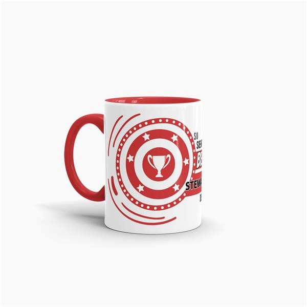 Berufe-Tasse - So sieht die beste Stewardess aus - Rot