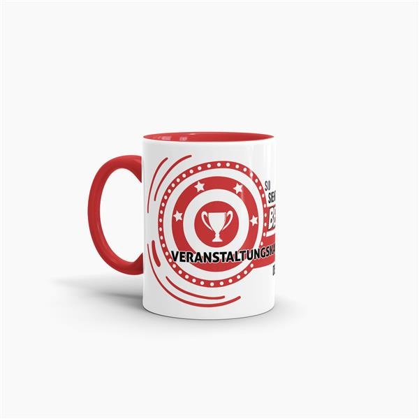 Berufe-Tasse - So sieht die beste Veranstaltungskauffrau aus - Rot
