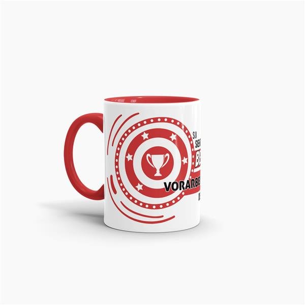 Berufe-Tasse - So sieht die beste Vorarbeiterin aus - Rot