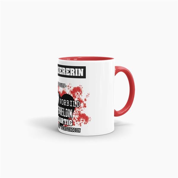 Berufe-Tasse in Rot - Bedeutung einer Lackiererin