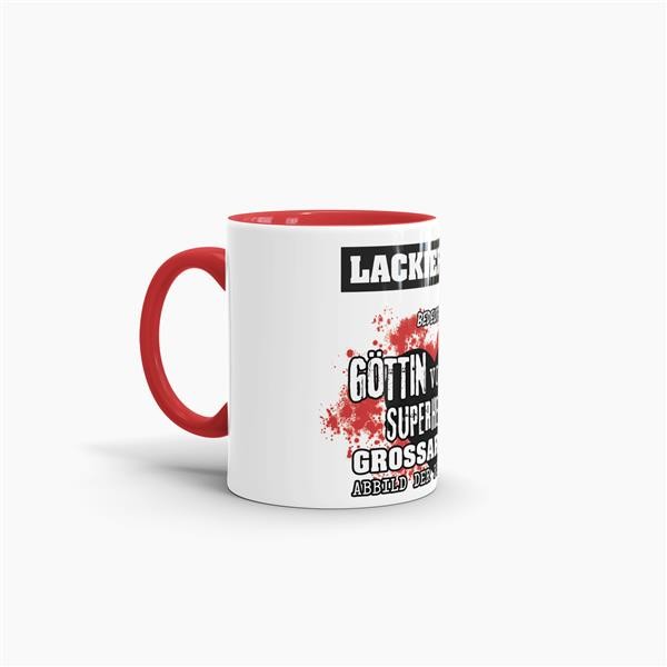 Berufe-Tasse in Rot - Bedeutung einer Lackiererin