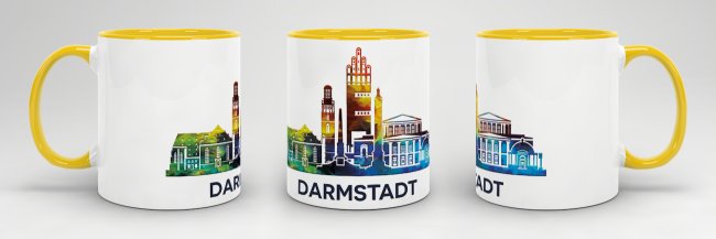 Skyline Darmstadt Innen &amp; Henkel Gelb
