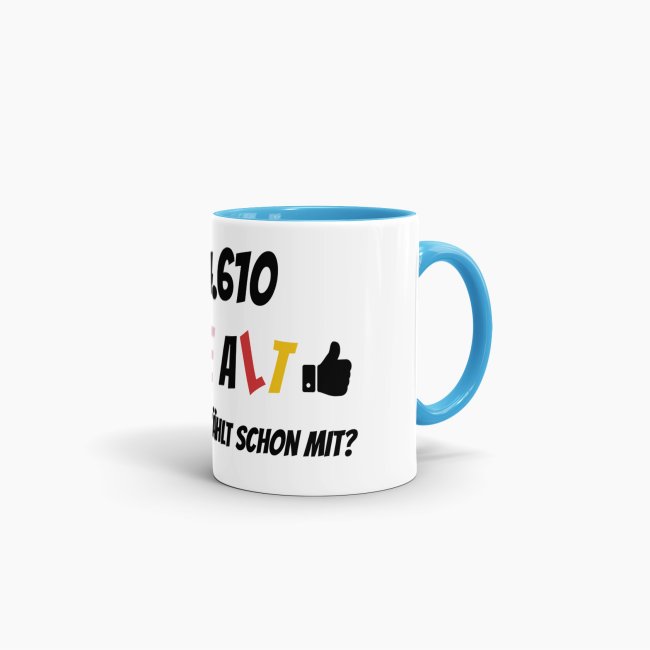 Tasse zum 40. Geburtstag - 14610 Tage alt - aber wer z&auml;hlt schon mit - Blau