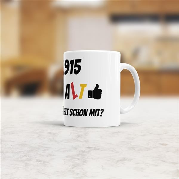 Tasse zum 60. Geburtstag - 21915 Tage alt - aber wer z&auml;hlt schon mit - Wei&szlig;