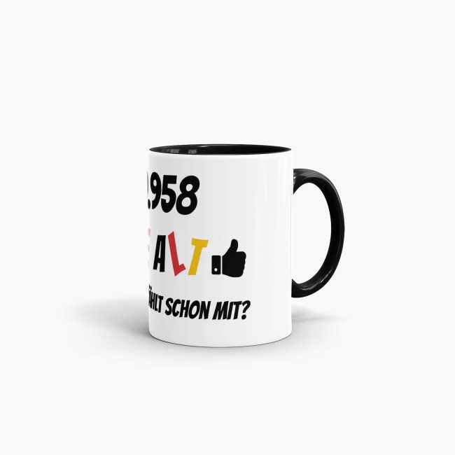 Tasse zum 30. Geburtstag - 10958 Tage alt - aber wer z&auml;hlt schon mit - Schwarz