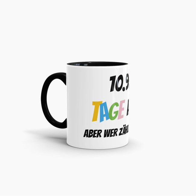 Tasse zum 30. Geburtstag - 10958 Tage alt - aber wer z&auml;hlt schon mit - Schwarz