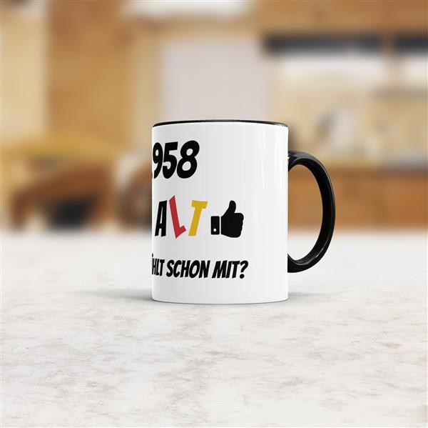 Tasse zum 30. Geburtstag - 10958 Tage alt - aber wer z&auml;hlt schon mit - Schwarz
