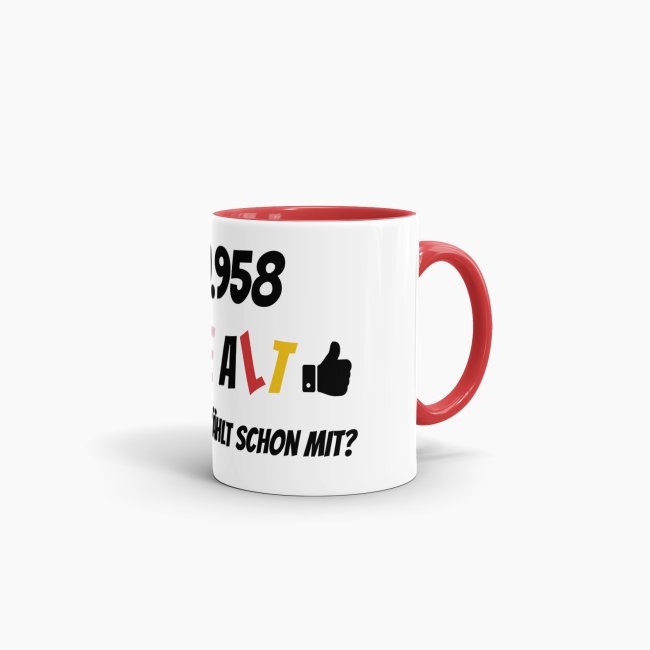 Tasse zum 30. Geburtstag - 10958 Tage alt - aber wer z&auml;hlt schon mit - Rot
