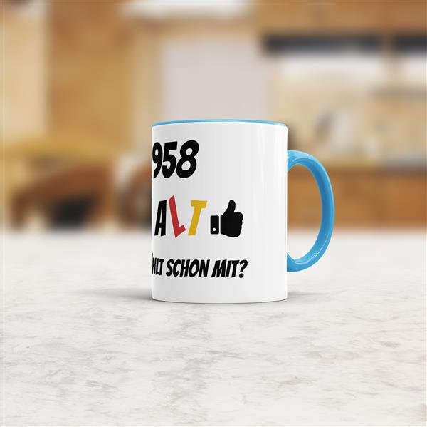 Tasse zum 30. Geburtstag - 10958 Tage alt - aber wer z&auml;hlt schon mit - Blau