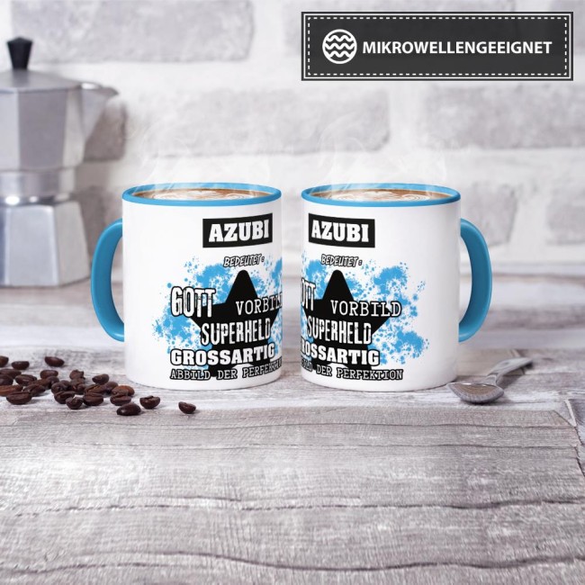 Berufe-Tasse - Bedeutung eines Azubis - Hellblau