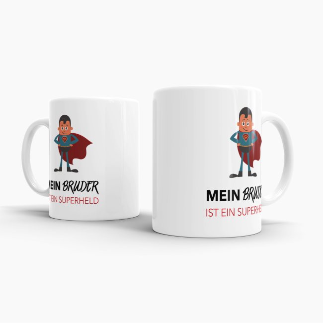 Tasse Mein Bruder ist ein Superheld Weiss