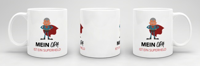 Tasse Mein Opa ist ein Superheld Weiss