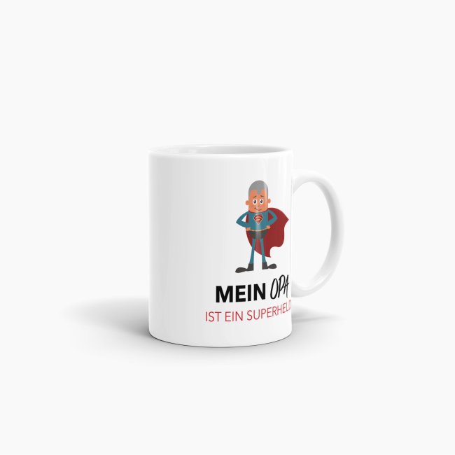 Tasse Mein Opa ist ein Superheld Weiss