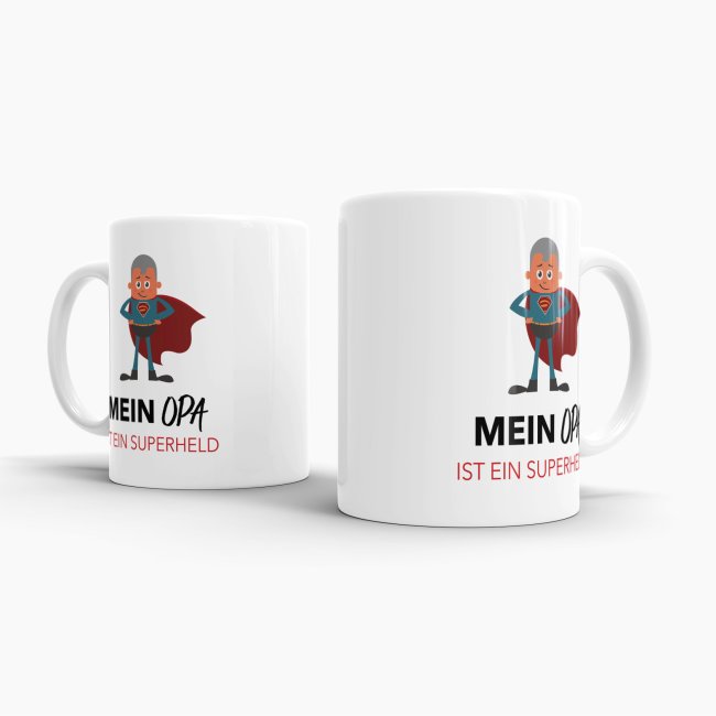 Tasse Mein Opa ist ein Superheld Weiss