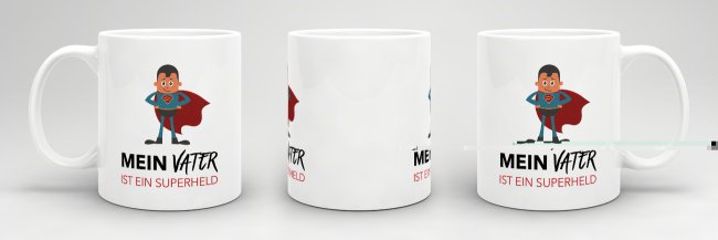 Tasse Mein Vater ist ein Superheld Weiss