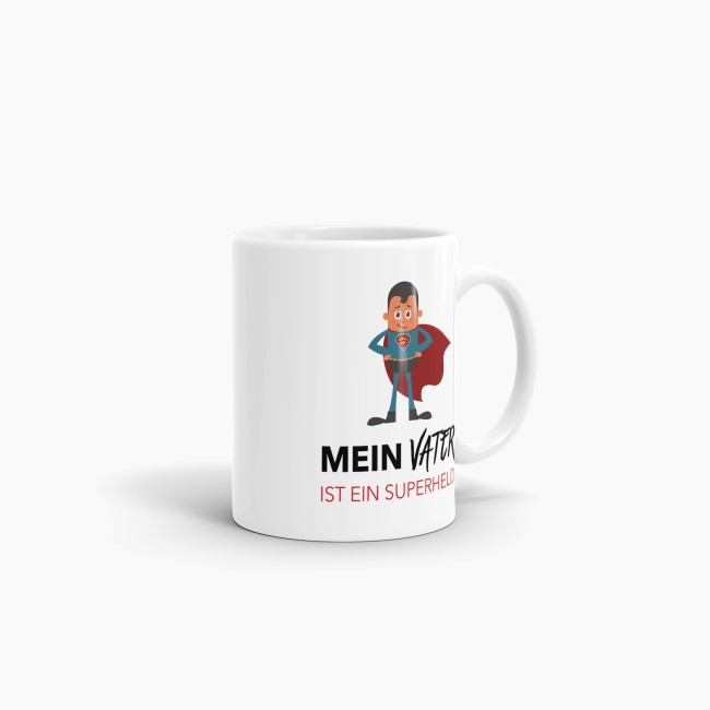 Tasse Mein Vater ist ein Superheld Weiss