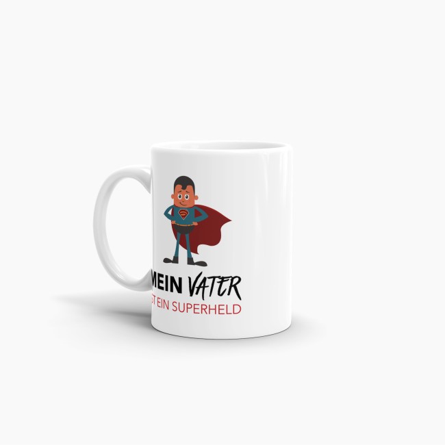 Tasse Mein Vater ist ein Superheld Weiss