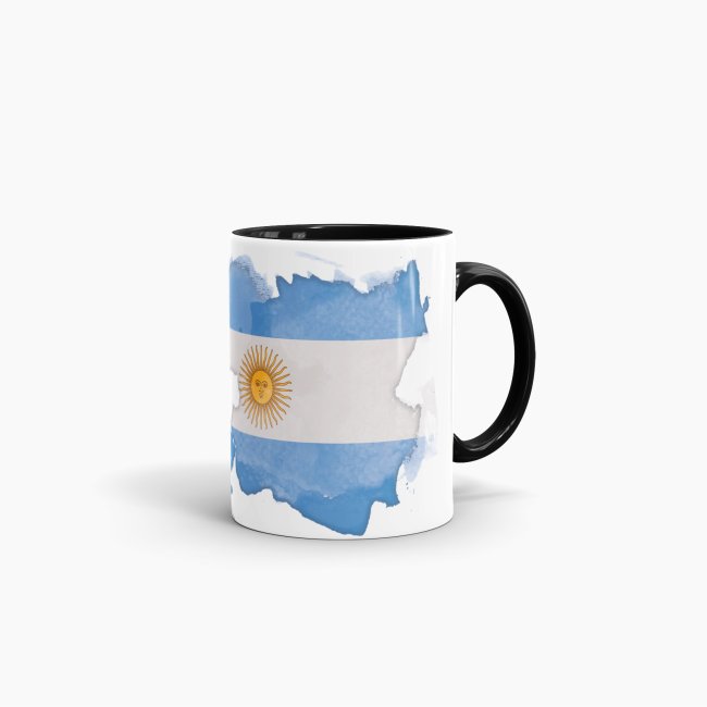 Tasse Wasserfarben Argentinien Schwarz