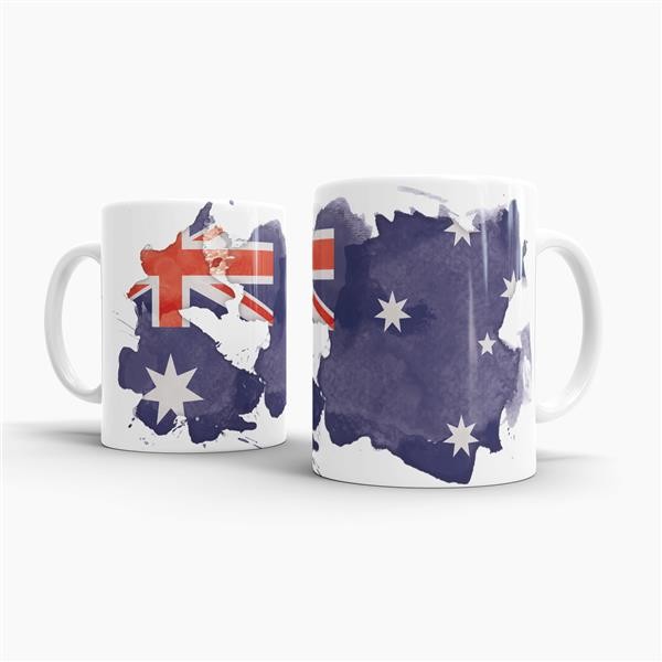 Tasse Wasserfarben Australien