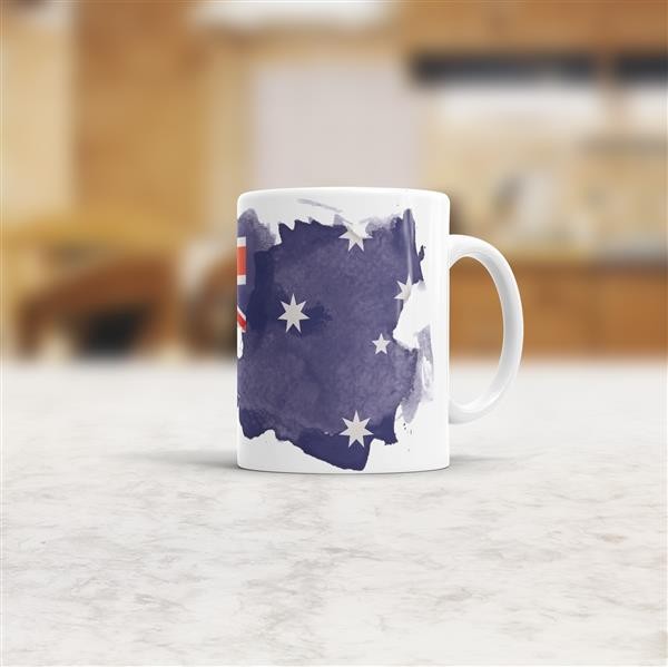 Tasse Wasserfarben Australien