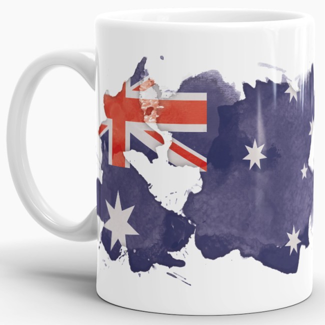 Tasse Wasserfarben Australien