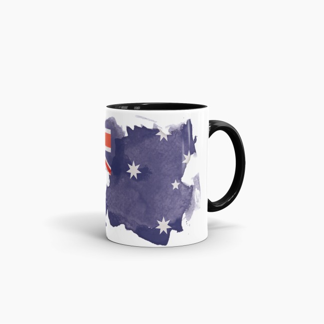 Tasse Wasserfarben Australien Schwarz