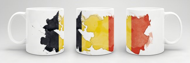 Tasse Wasserfarben Belgien
