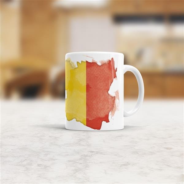 Tasse Wasserfarben Belgien
